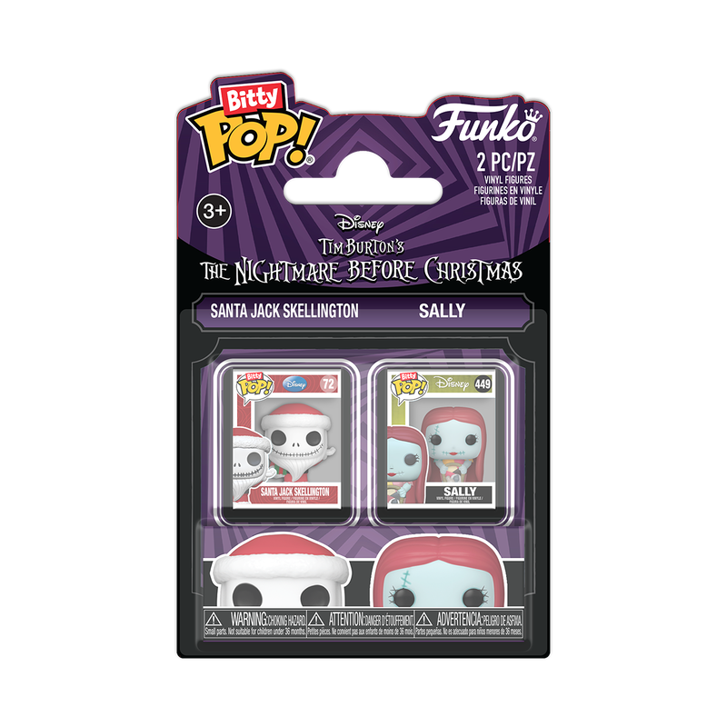 Funko Bitty POP! The Nightmare Before Christmas Jack Skellington &amp; Sally 2-Pack