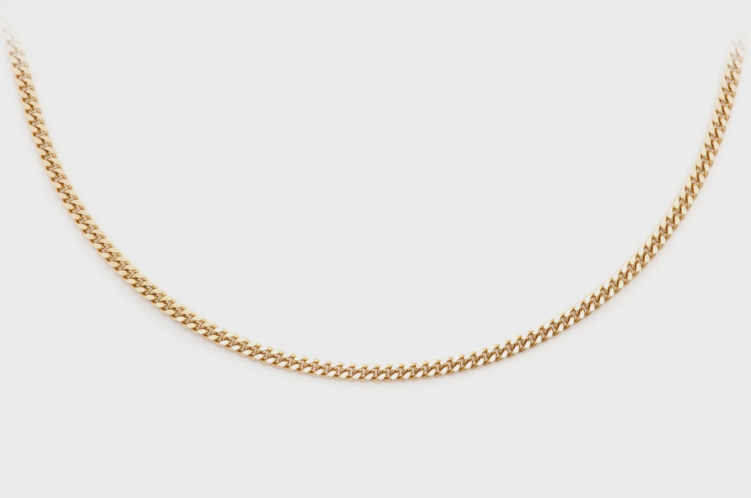 1.5MM MIAMI CUBAN 14K SOLID GOLD CHAIN, Color: Yellow Gold, Length: 16&quot;