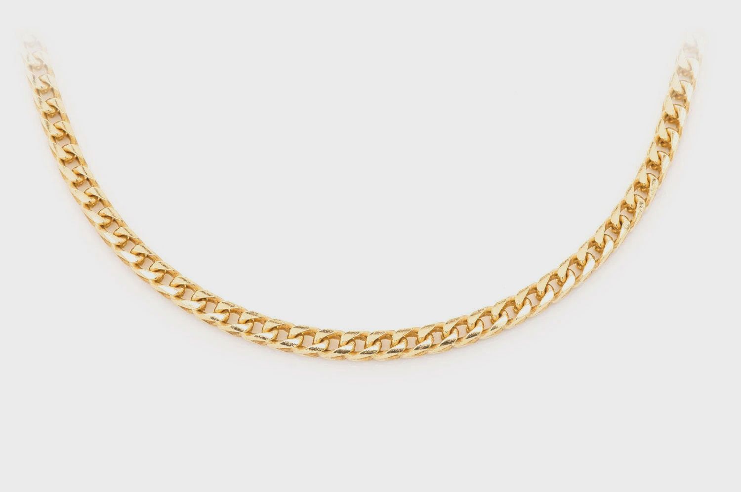 2MM FRANCO 14K SOLID GOLD CHAIN, Color: Yellow Gold, Length: 16&quot;