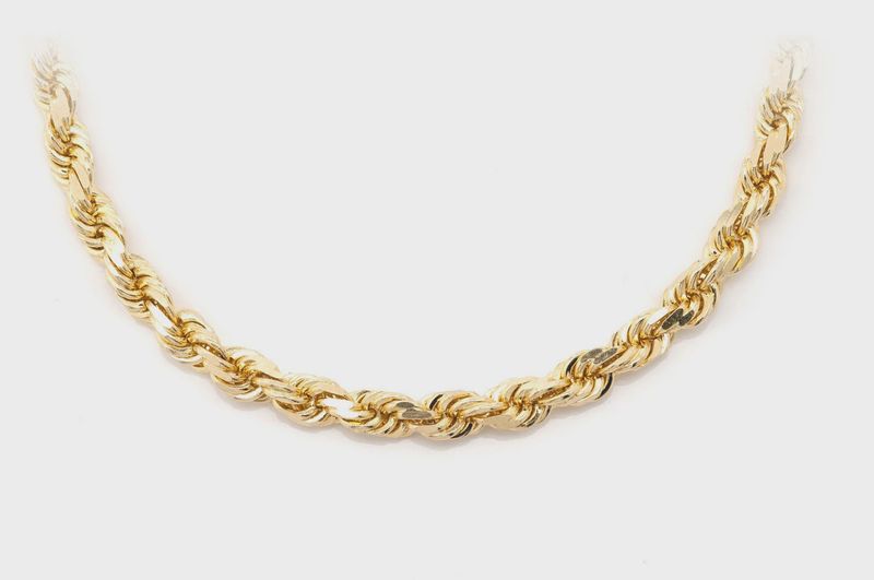 4MM ROPE 14k SOLID GOLD CHAIN