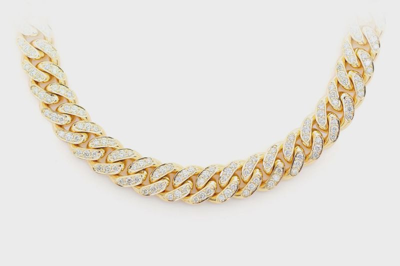8MM miami cuban link necklace 14k solid gold 9.00ctw