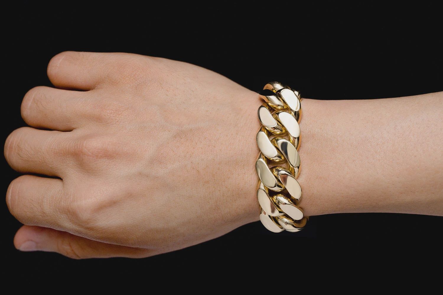 20MM MIAMI CUBAN- 14K SOLID GOLD BRACELET, Color: Yellow Gold, Length: 6.5&quot;