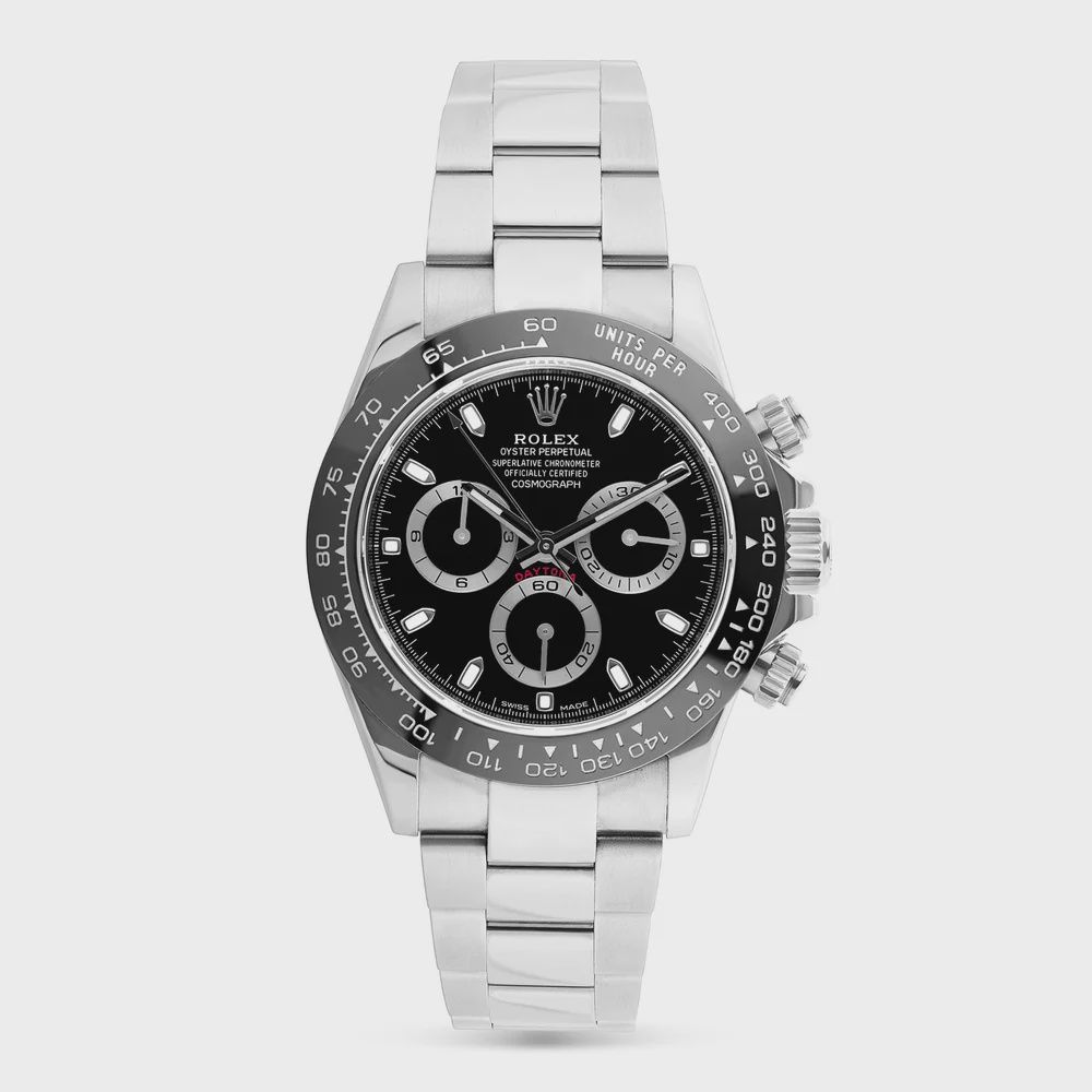 COSMOGRAPH DAYTONA MEN&#39;S BLACK DIAL OYSTERSTEEL WATCH 116500LN-0002