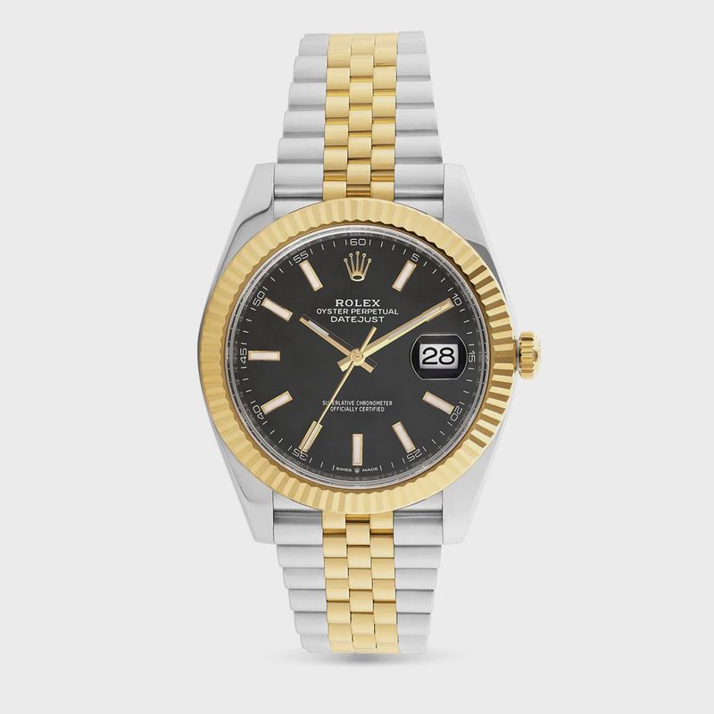 ROLEX DATEJUST BLACK STICK DIAL WITH TWO-TONE JUBILEE BRACELET 126333