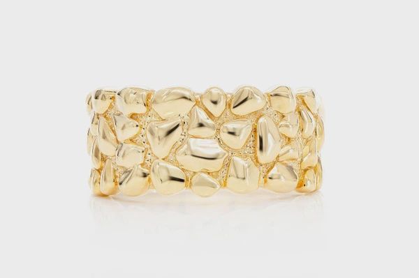 NUGGET BAND 14K SOLID GOLD