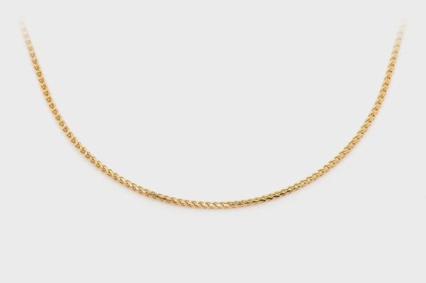 1.5MM FRANCO 14K SOLID GOLD CHAIN - NECKLACE, Color: Yellow Gold, Size: 16&quot;, Style: Necklace