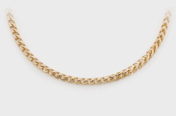 2.5MM FRANCO 14K SOLID GOLD CHAIN - NECKLACE, Size: 16&quot;, Color: Yellow Gold, Style: Necklace