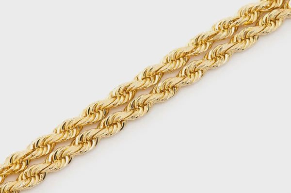 3.5MM ROPE 14K SOLID GOLD BRACELET, Color: Yellow Gold, Size: 6.5&quot;, Style: Bracelet