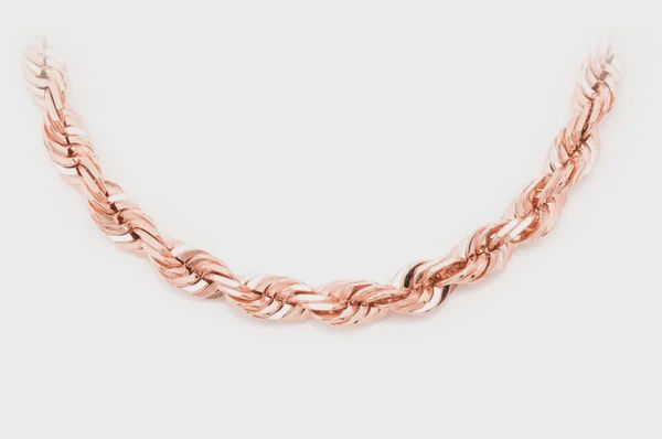 5.5MM ROPE 14K SOLID GOLD NECKLACE