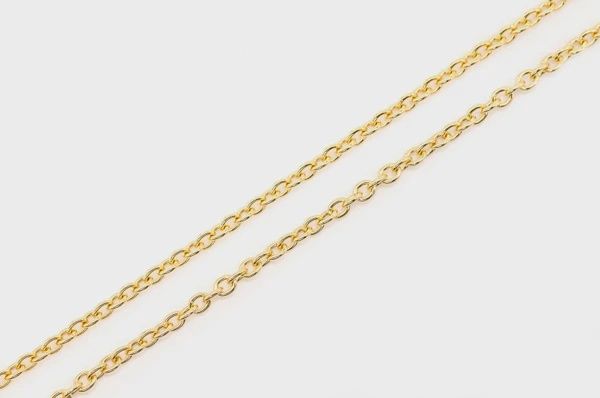 2MM ROLO CHAIN 14K SOLID GOLD - BRACELET, Color: Yellow Gold, Size: 6.5&quot;, Style: Bracelet
