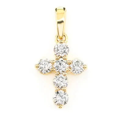 GOLD CROSS PENDANTS AND NECKLACES