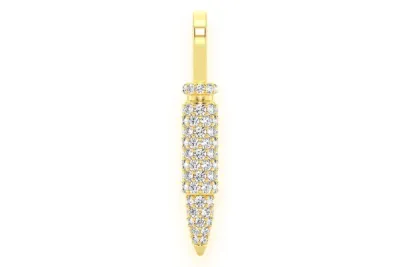 GOLD GUN &amp; DAGGER PENDANTS