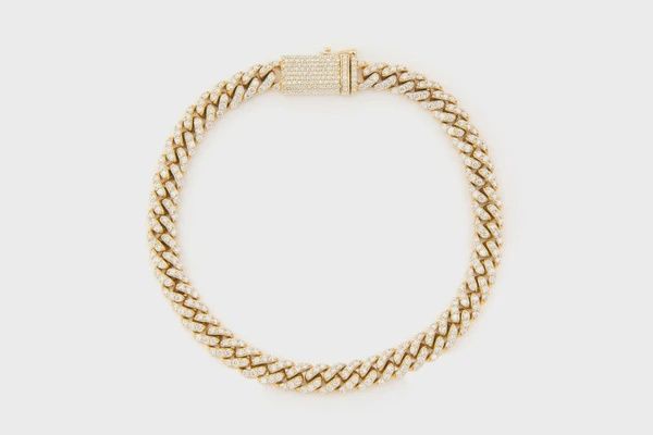 4MM MIAMI CUBAN DIAMOND BRACELET 14K SOLID GOLD 1.50CTW, Color: Yellow Gold, Diamond: VS, Size: 6.5