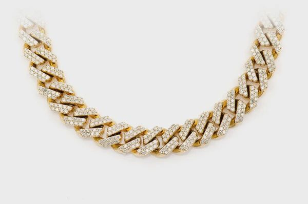 9MM RAISED MIAMI CUBAN DIAMOND NECKLACE 14K SOLID 13CTW, Colour: Yellow Gold, Diamond: VS, Size: 16