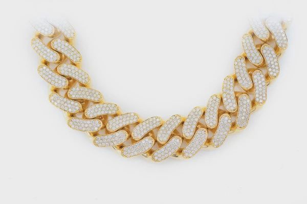 17MM MIAMI CUBAN LINK NECKLACE 14K  26.10CTW
