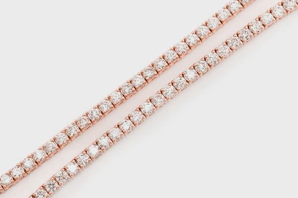 7PT PRONG SET TENNIS NECKLACE 14K 13.50CTW