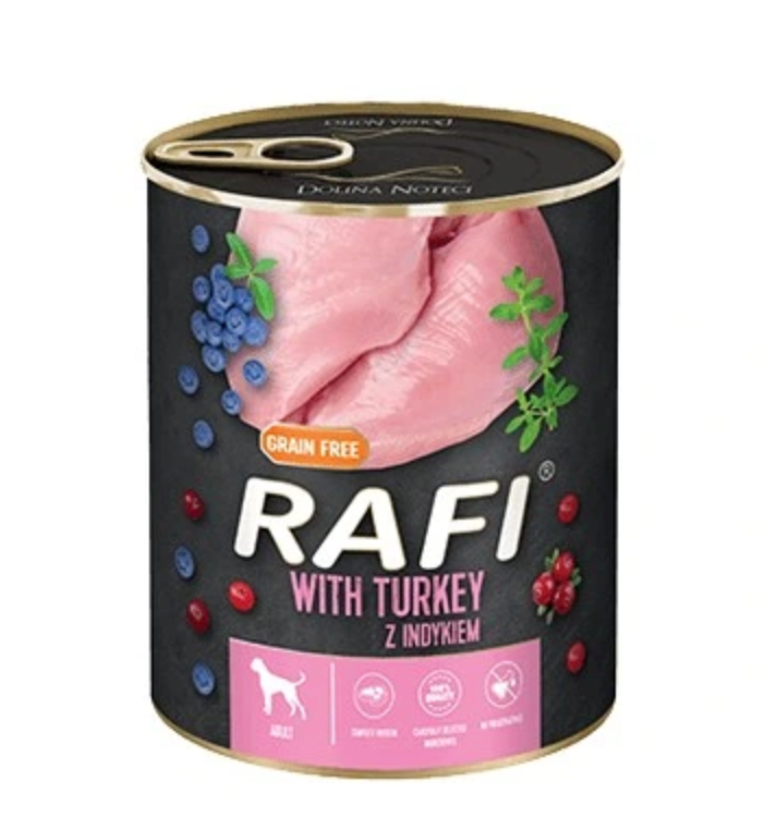 Dolina Noteci Rafi Karma Mokra z Indykiem 800 g