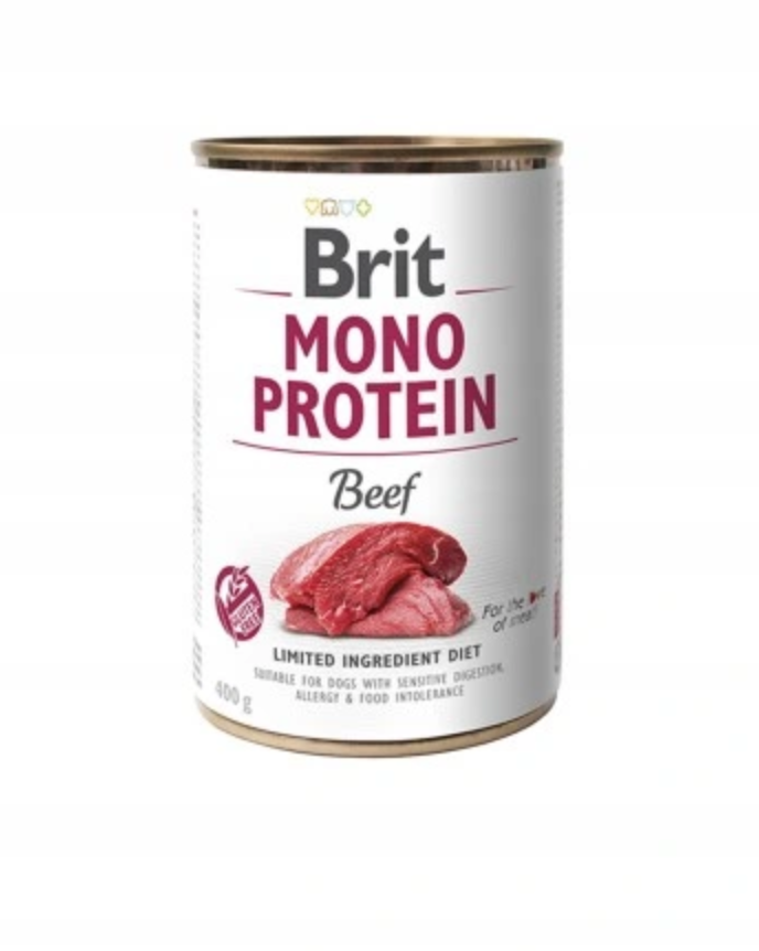 BRIT MONO PROTEIN BEEF MOKRA KARMA JEDNOBIAŁKOWA DLA PSA WOŁOWINA 400g