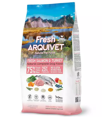 ARQUIVET FRESH Półwilgotna karma dla psa łosoś z indykiem 10 kg
