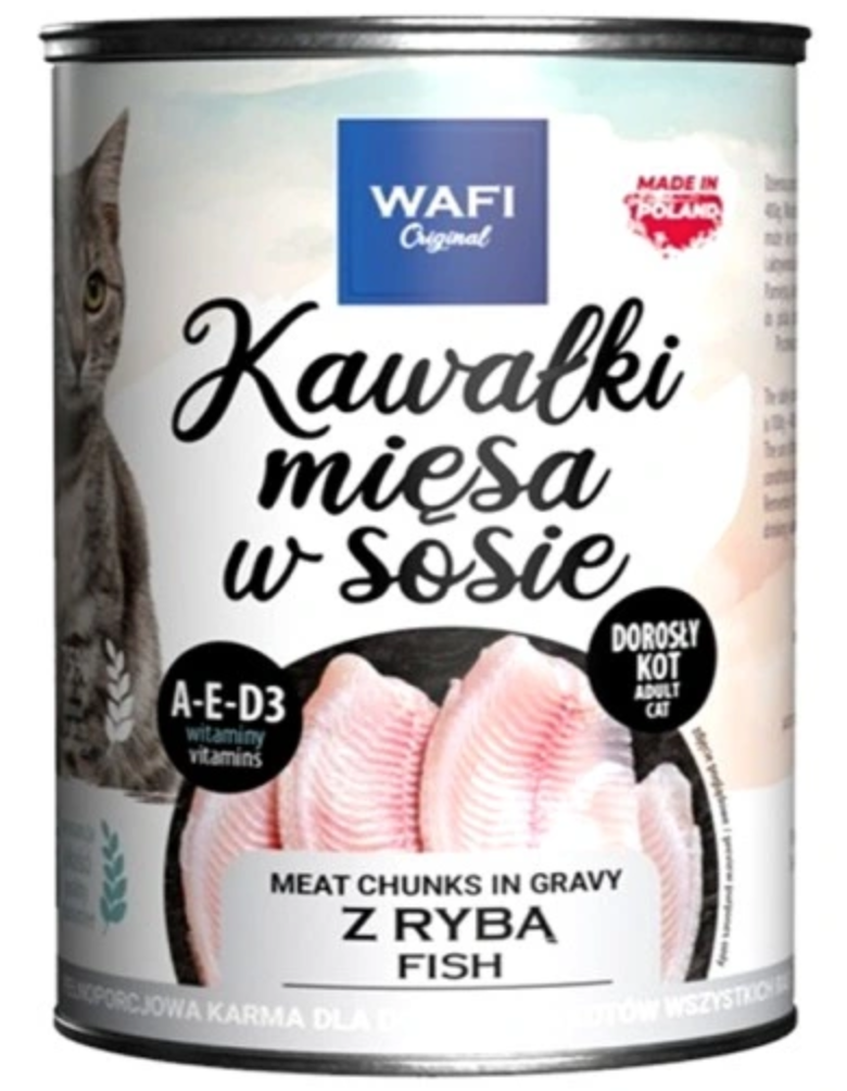WAFI Karma dla kota Kawałki w Sosie z Rybą 415g