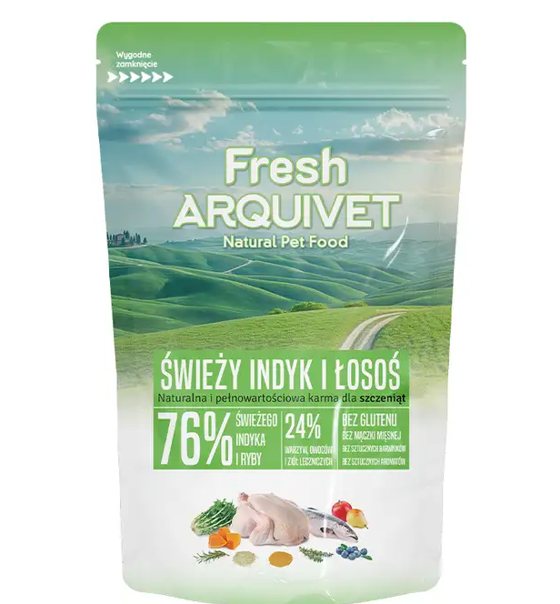ARQUIVET FRESH PUPPY JUNIOR Indyk i łosoś 100g
