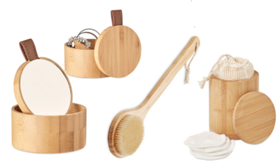 Kit per toilette in bambù