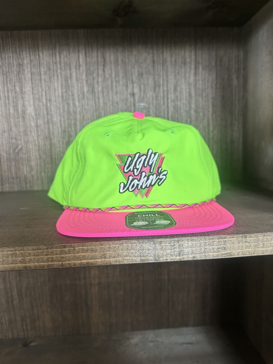 Ugly Johns Retro Hat, Color: Green/Pink