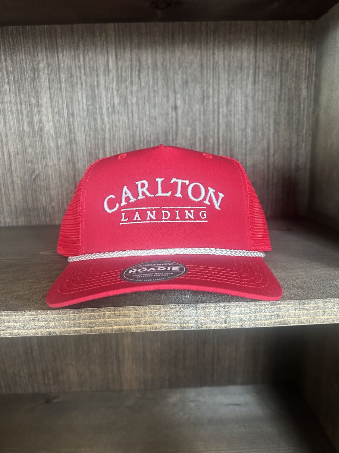 Carlton Landing Rope Trucker Hat, Color: Red