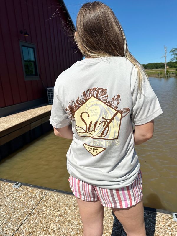 Ugly Johns &quot;Salty&quot; Heather Cool Grey Tee