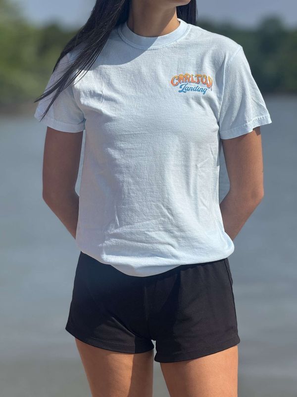 Lake Eufaula Triangle Sunset Chambray Tee