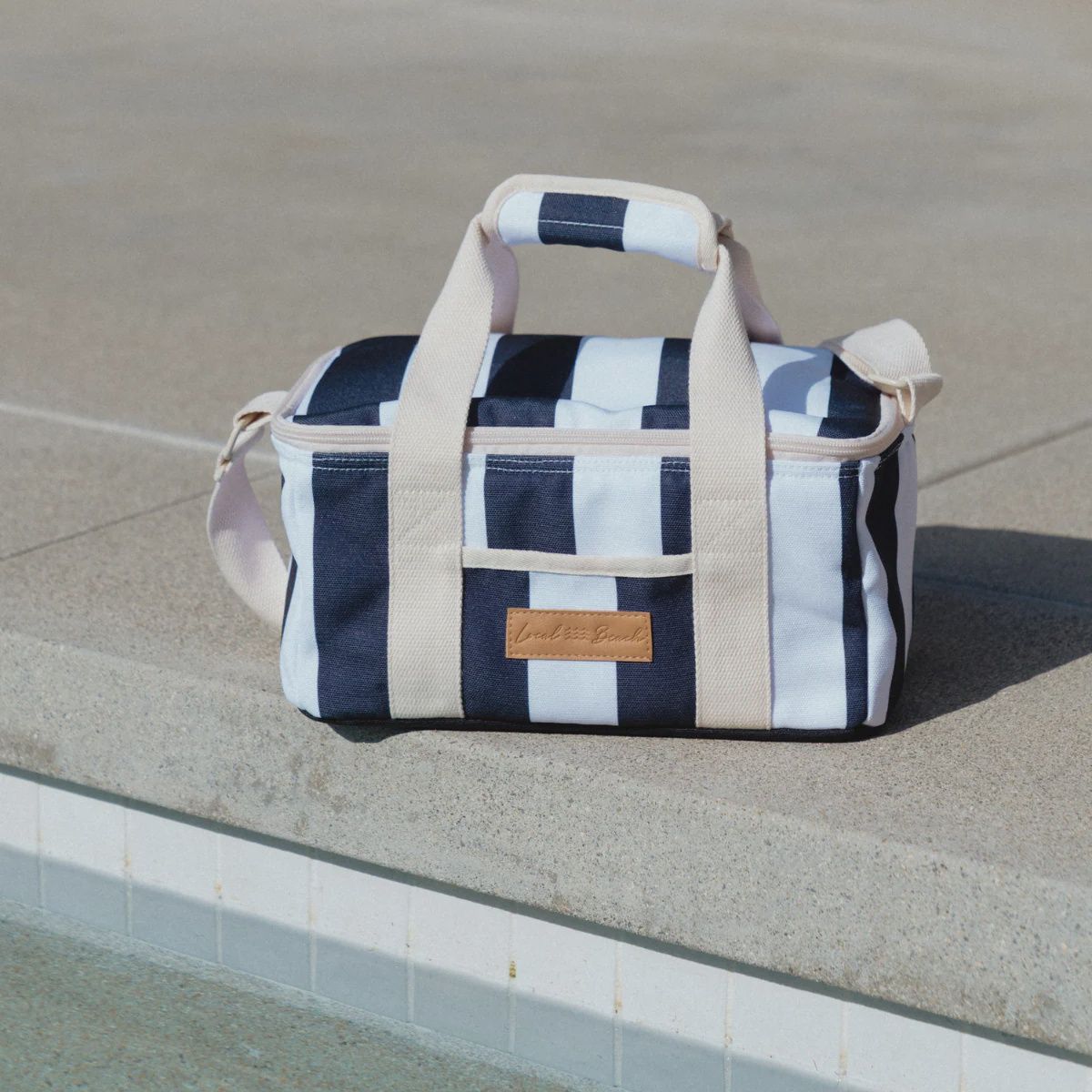Mini Cooler Bag, Color: Blue Stripe