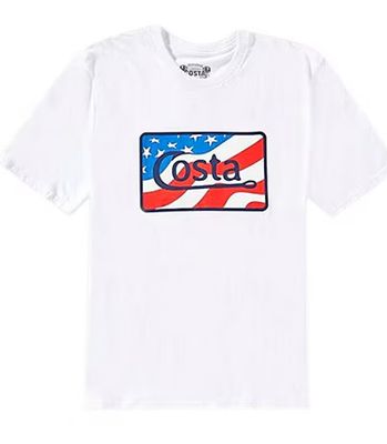 Costa Wave White USA Tee