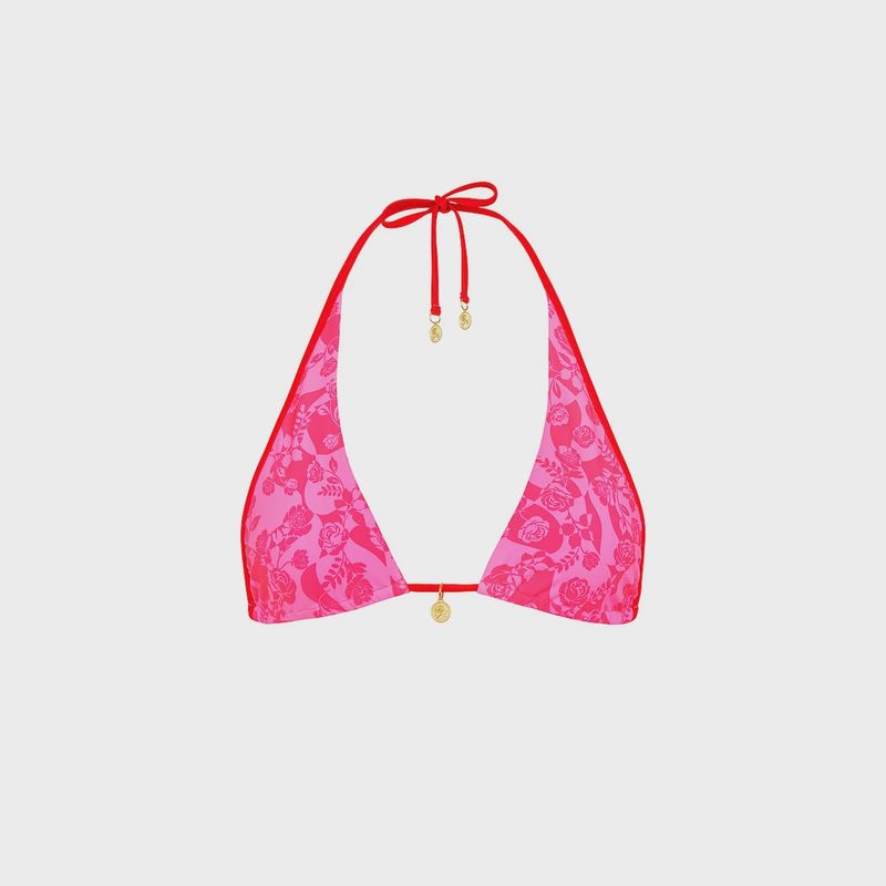 Bind Tie Halter Bikini Top- Hearts Collide