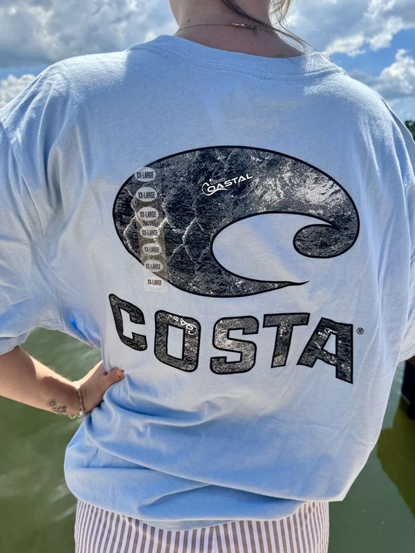 Costa/Mossy Oak Light Blue Tee