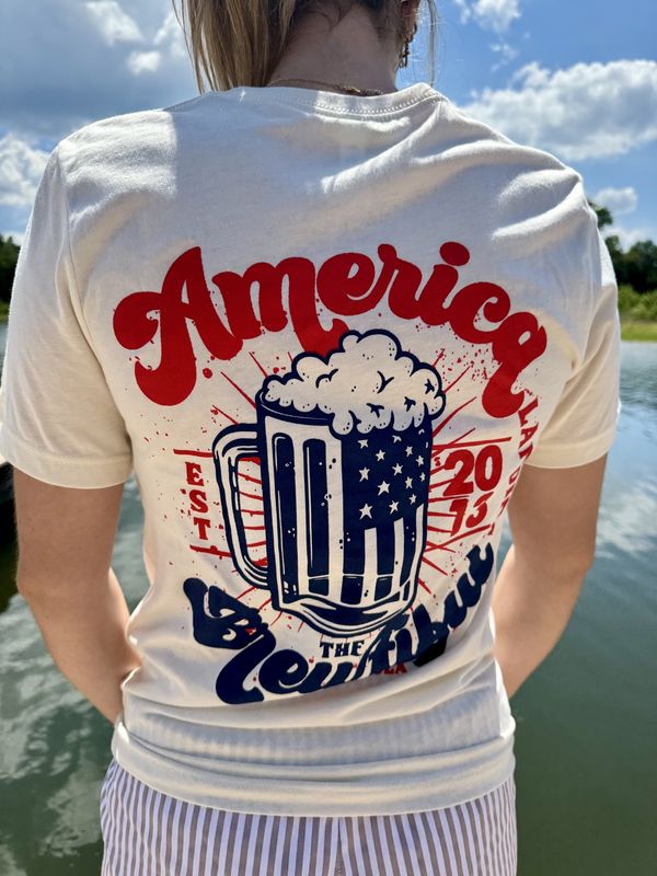 &quot;American Brewtiful&quot; Heather Natural Tee