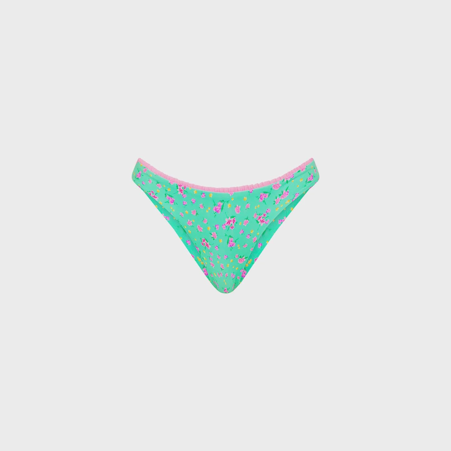 Decorative Full Coverage Bikini Bottom- Mint Macaron, Size: S