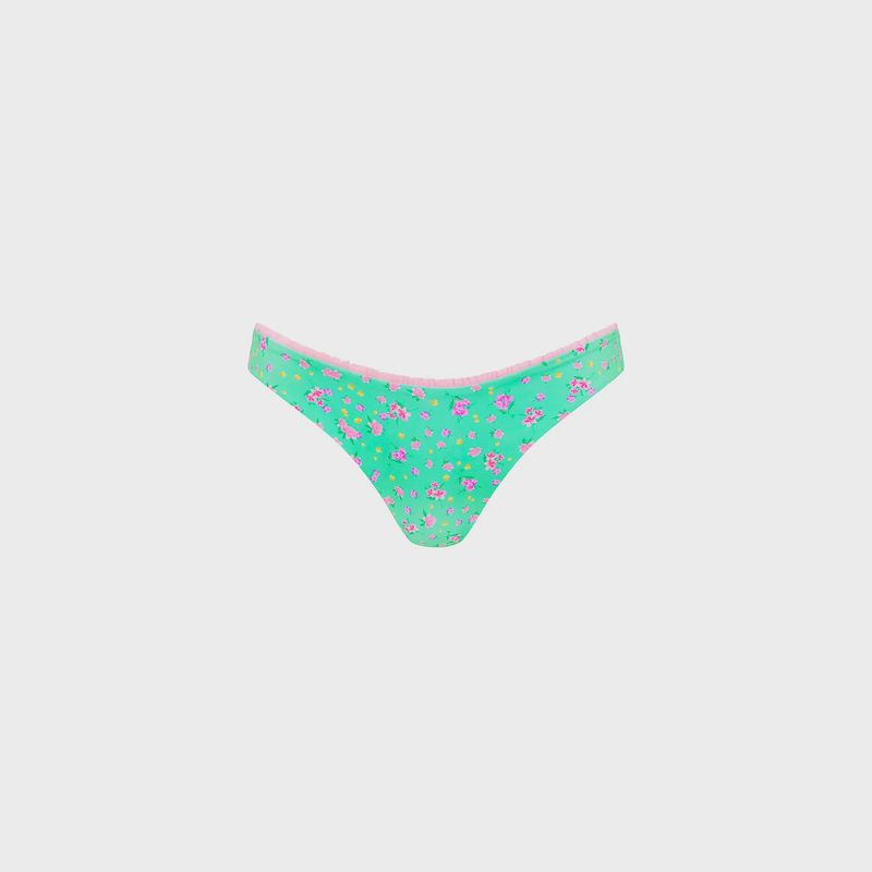 Decorative Minimal Cheeky Bikini Bottom- Mint Macaron