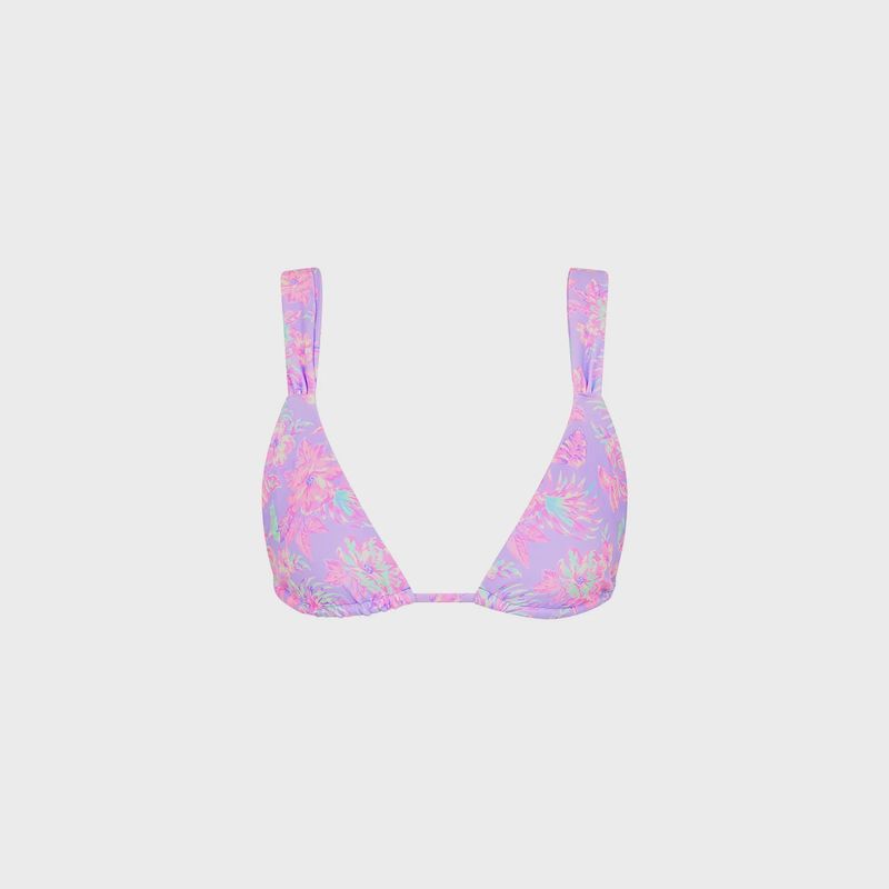 Slide Bralette Bikini Top- Lilac Love