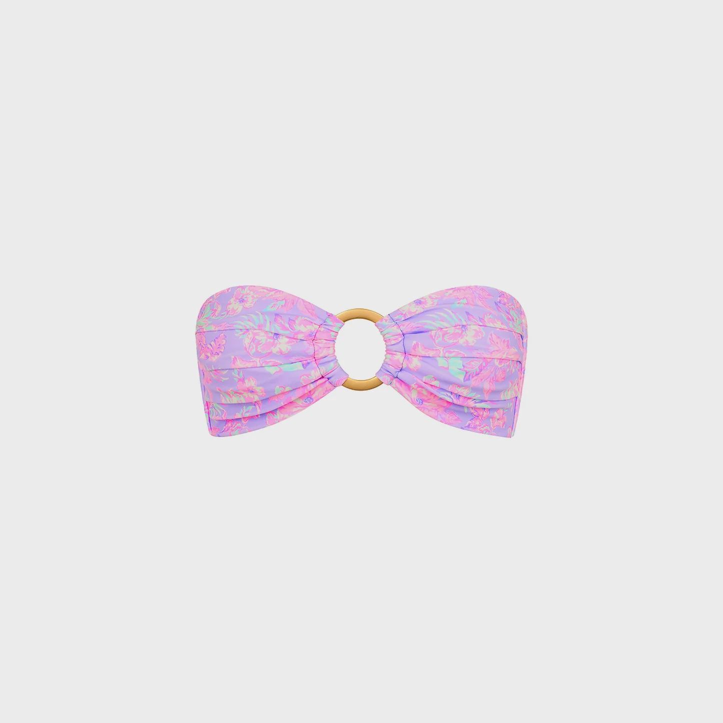 Strapless Bandeau Bikini Top- Lilac Love, Size: M