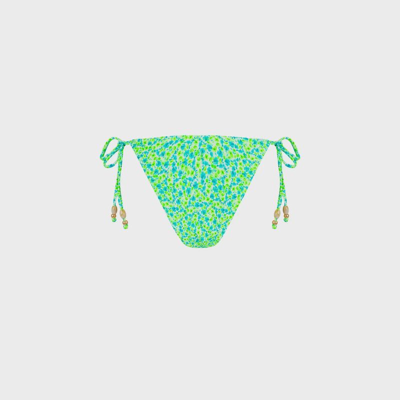 Trio Ring Cheeky Tie Bikini Bottom- Apple Blossom