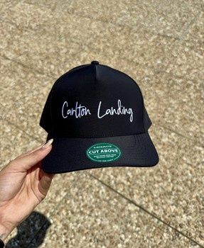 Black Carlton Landing Simple Script Hat