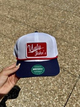 White Ugly Johns Logo Mesh Hat