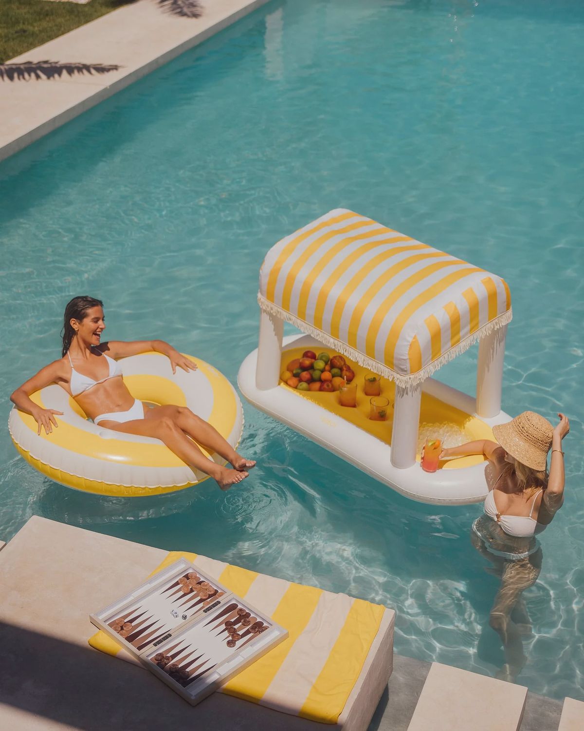 Yellow Floating Cabana Bar