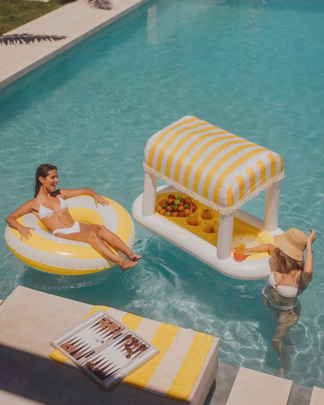 Yellow Floating Cabana Bar