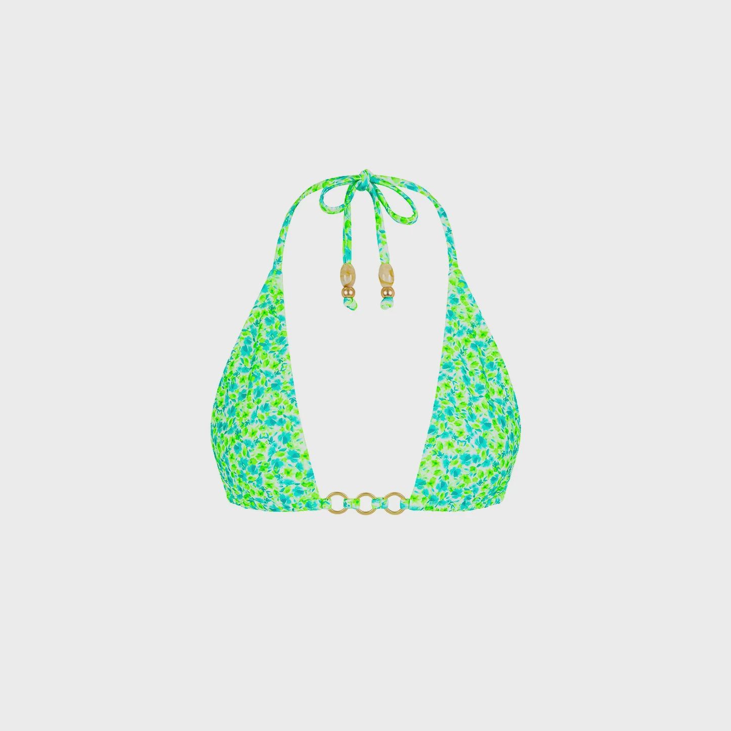 Trio Ring Bikini Top- Apple Blossom, Size: S