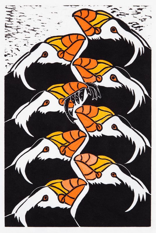 Eight Puffins