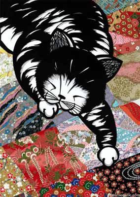 Kitty on Blanket