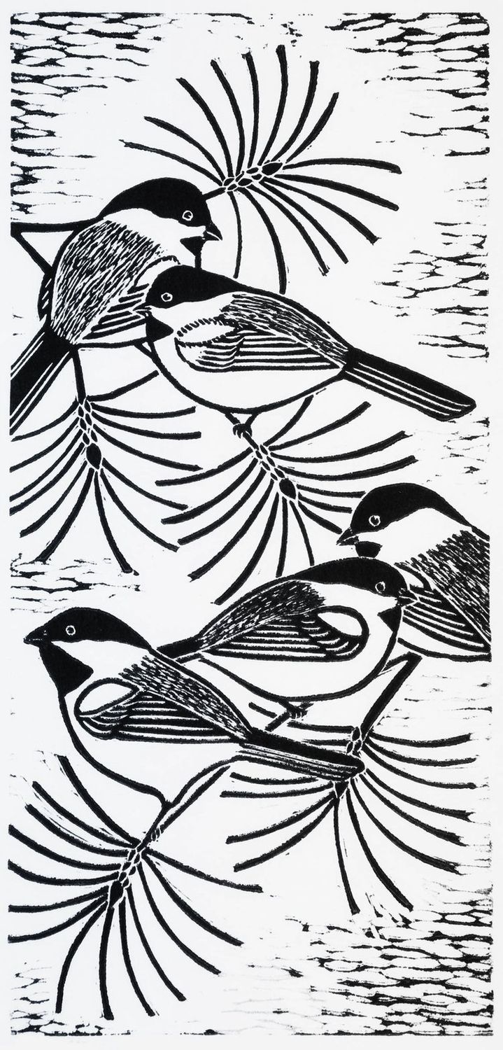 Chickadees, Size: 6"x12"