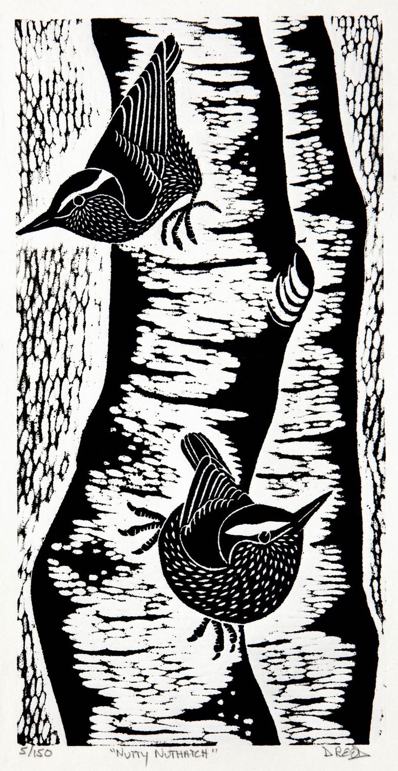 Nutty Nuthatch, Size: 6"x12"