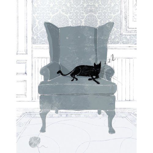 Cat Nap, Size: 11"x14"